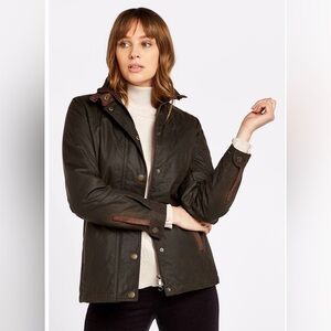 Dubarry of Galway Mountrath Waxed Cotton jacket EUC